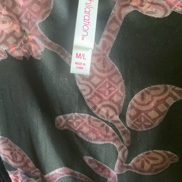 NWT Floral Kimono/Cover Up with lace bottom - Picture 2 of 5